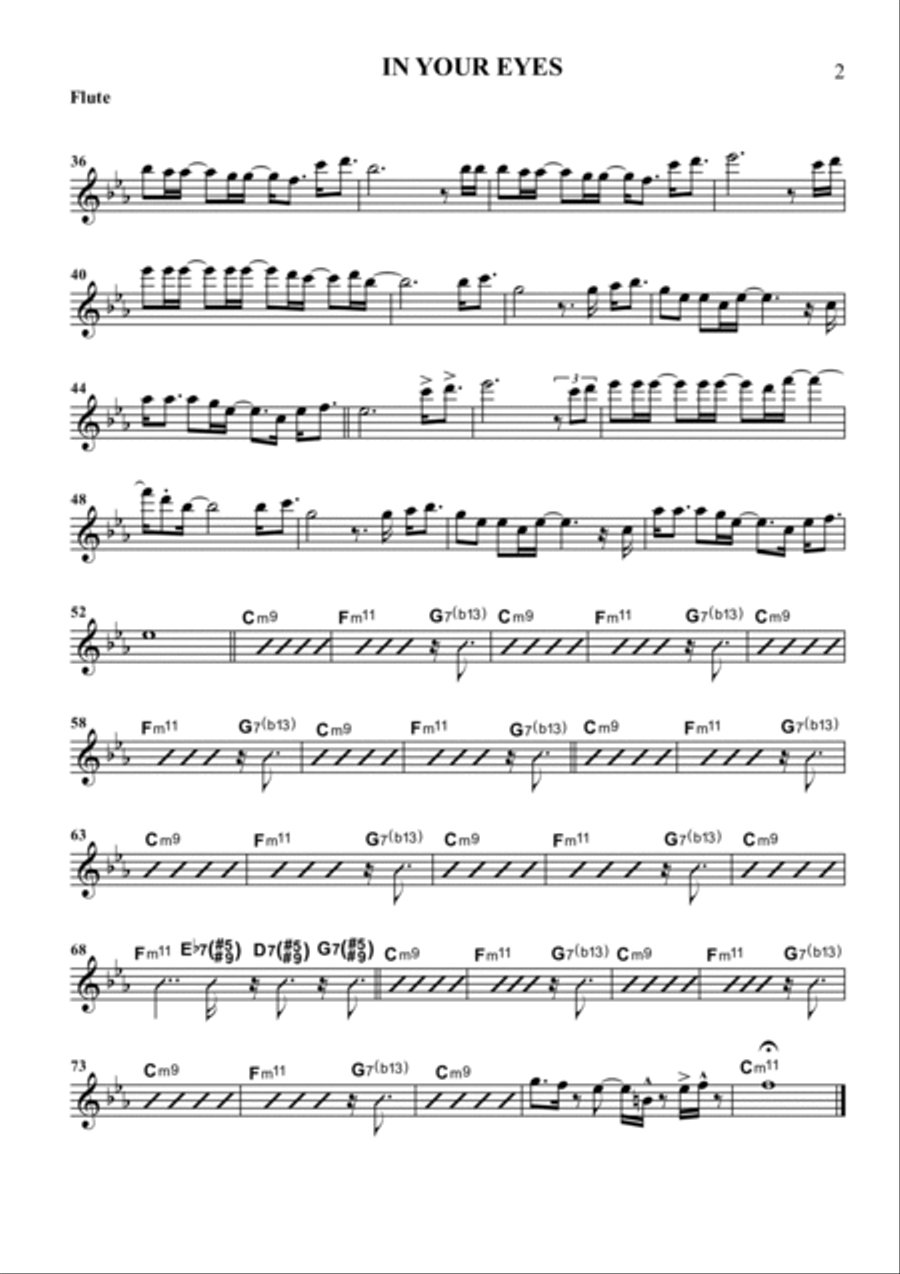 In Your Eyes Flute Solo scores gallery preview page 2