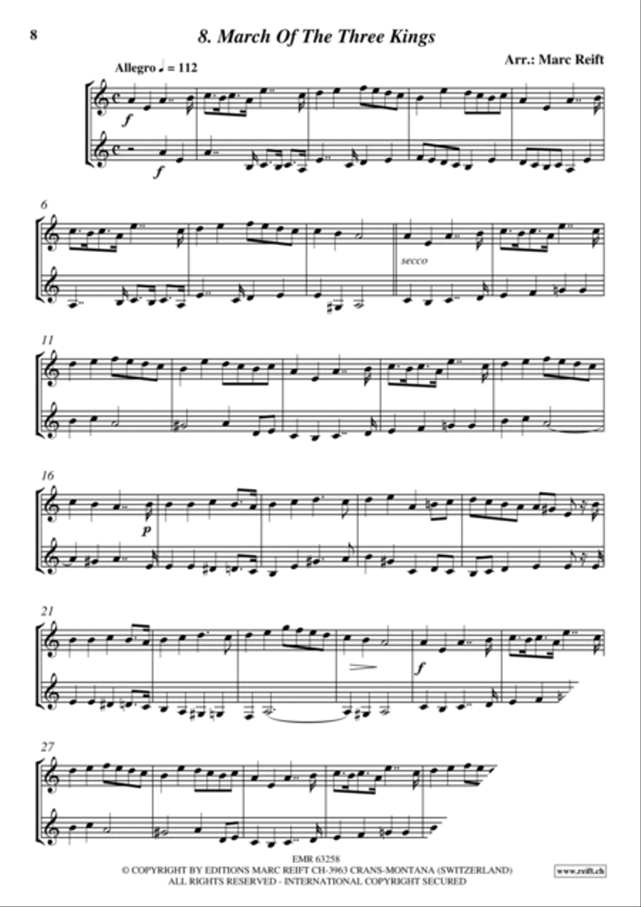 35 Easy Christmas Duets Trombone Duet scores gallery preview page 8