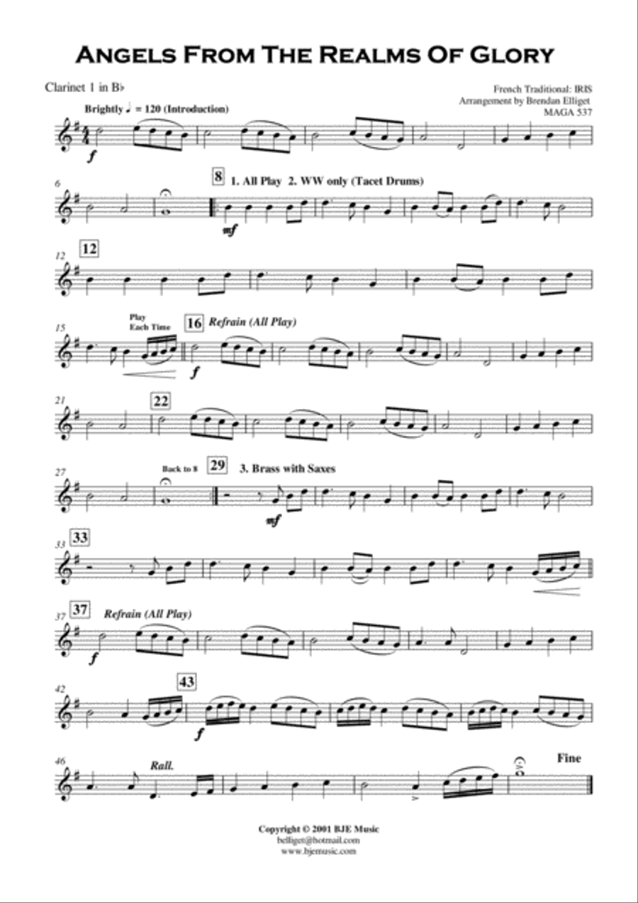 Angels from the Realms of Glory - Concert Band Concert Band scores gallery preview page 4