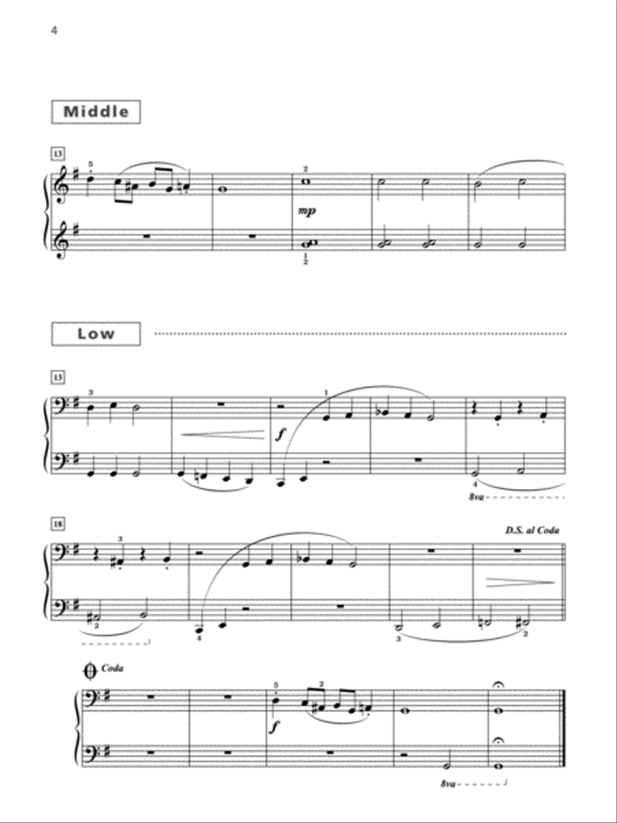 Grand Trios for Piano, Book 3: 4 Late Elementary Pieces for One Piano, Six Hands Piano Solo scores gallery preview page 4