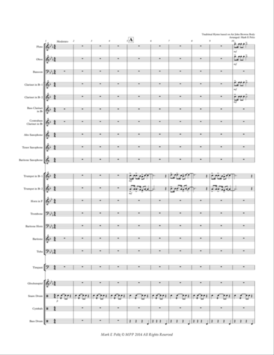 Battle Hymn Fanfare and Chorale Concert Band scores gallery preview page 4
