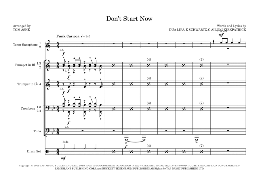 Don't Start Now School and Community scores gallery preview page 1