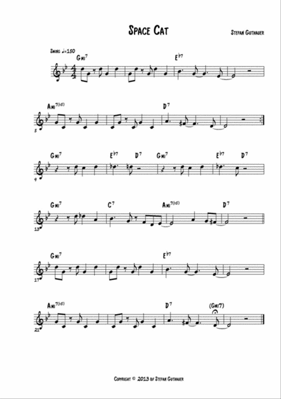 Space Cat Jazz Ensemble scores gallery preview page 1