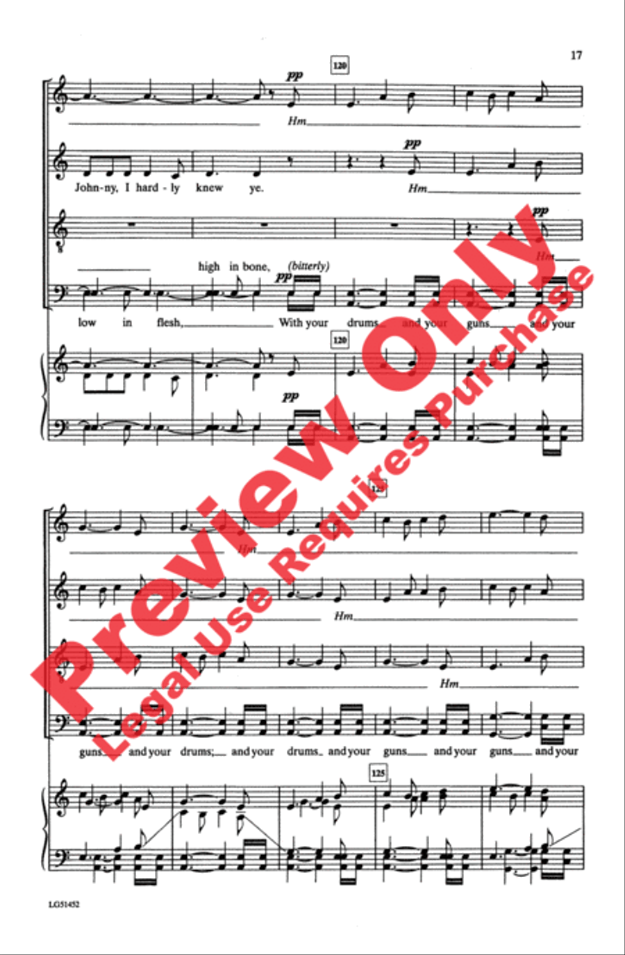 Johnny, I Hardly Knew Ye Johnny, I Hardly Knew Ye 4-Part scores gallery preview page 16