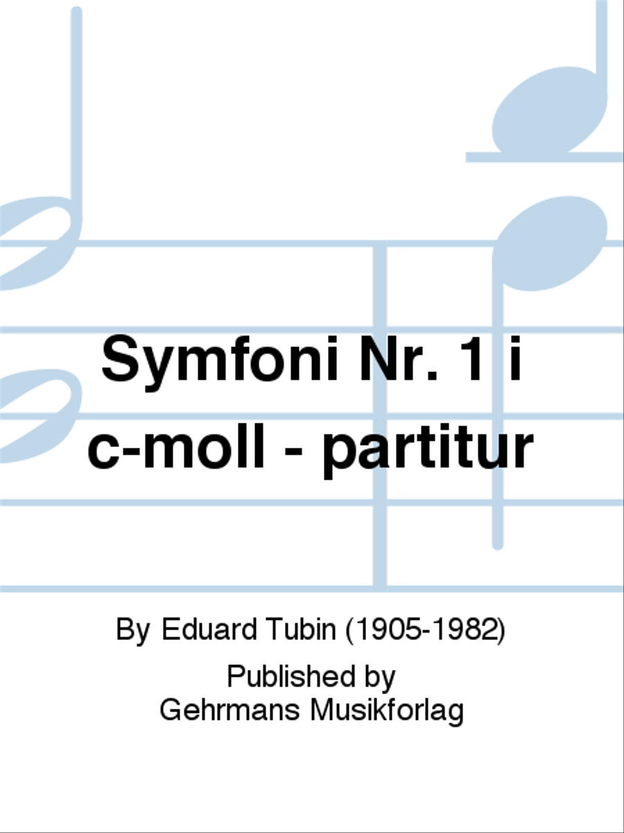 Symfoni Nr. 1 i c-moll - partitur