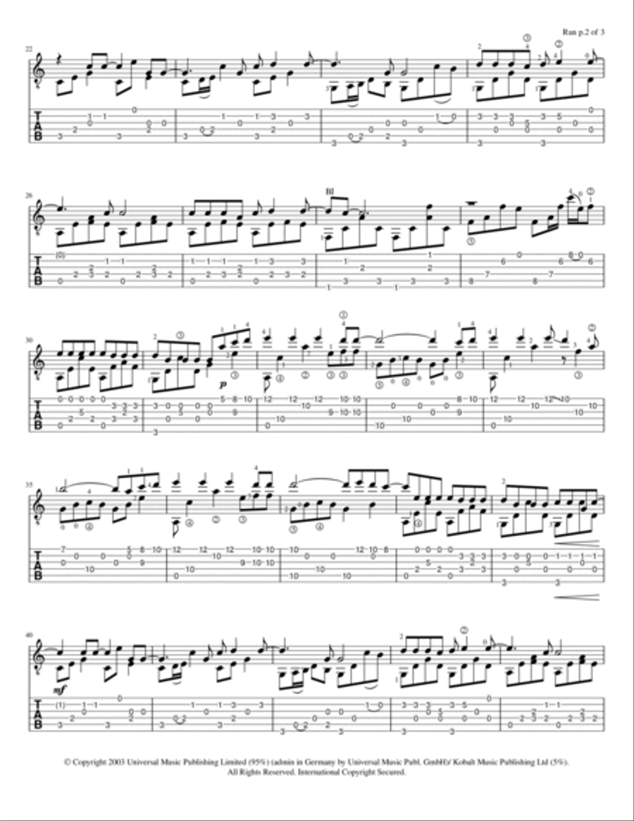 Run Electric Guitar scores gallery preview page 3