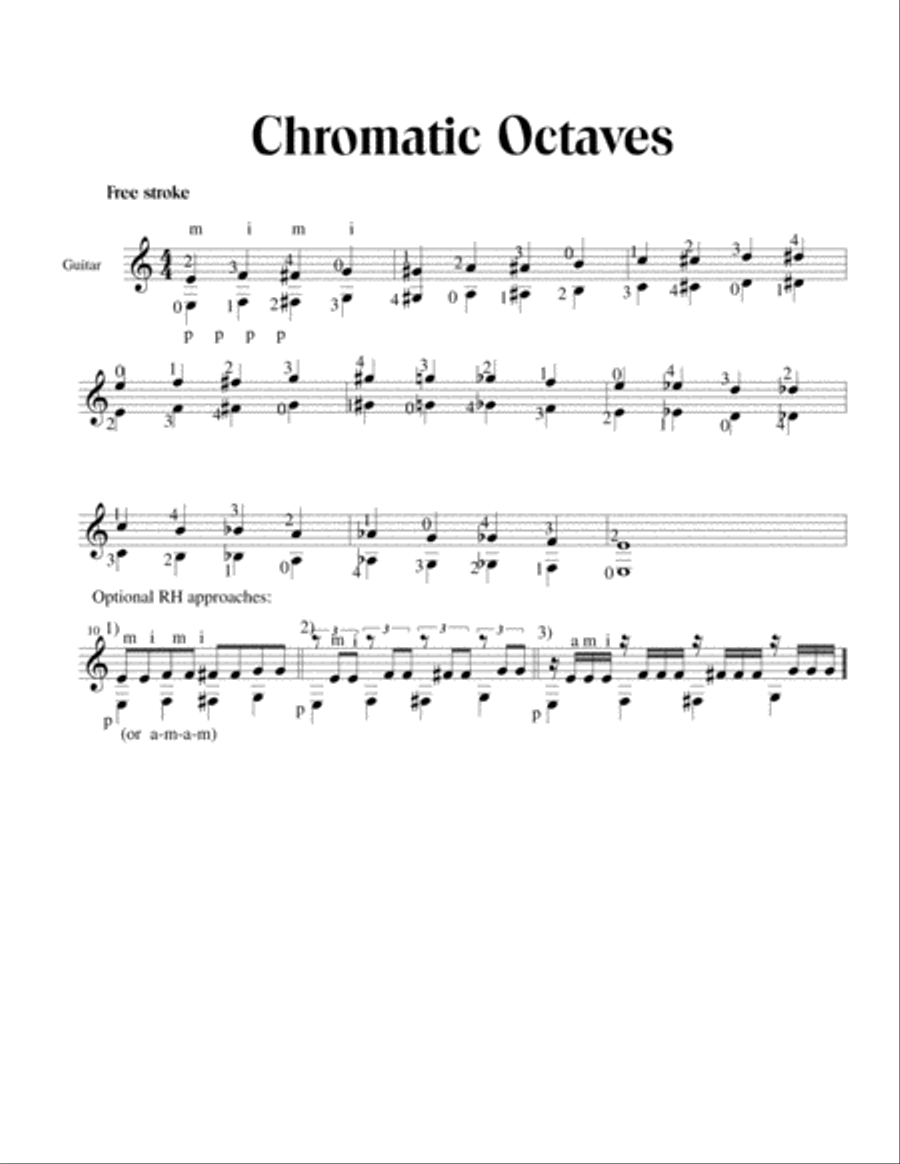 Finger Exercises for Classical Guitar Acoustic Guitar scores gallery preview page 5