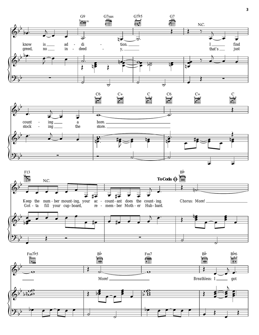 More More Piano, Vocal, Guitar scores gallery preview page 3