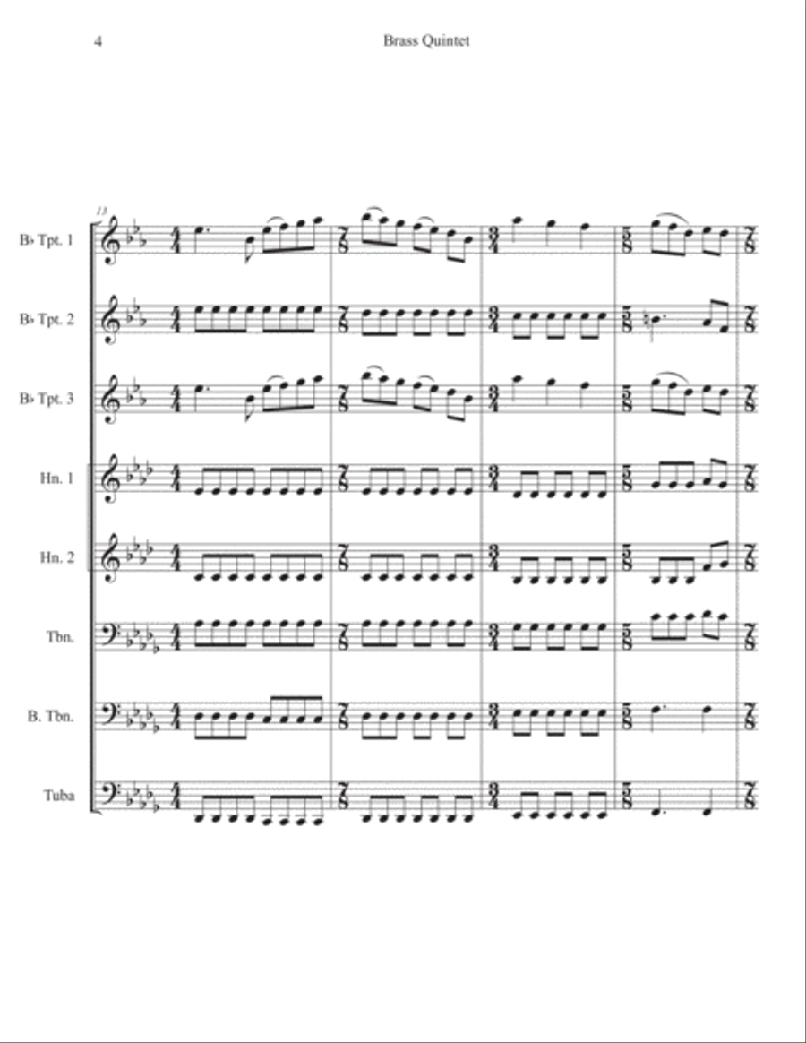 Fanfare Beatissima Fanfare Beatissima Brass Ensemble scores gallery preview page 4