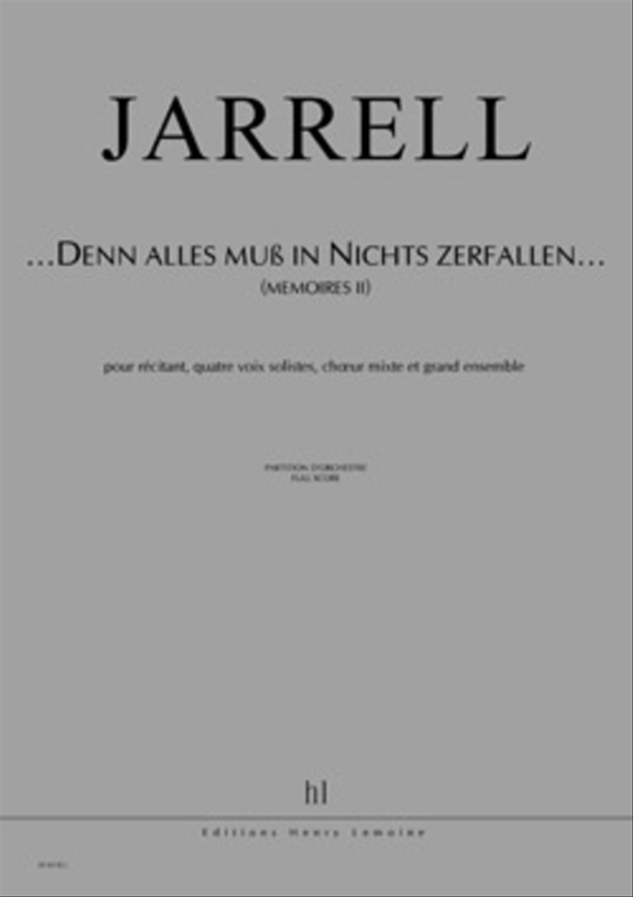 ...Denn alles muss in Nichts zerfallen... Choir scores gallery preview page 1