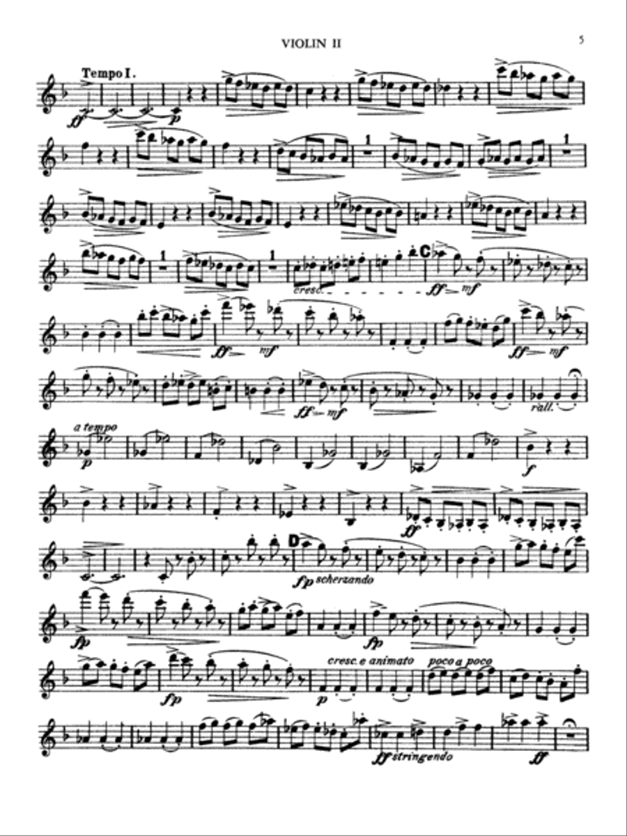 Borodin: String Quartet No. 2 in D Major String Quartet scores gallery preview page 5