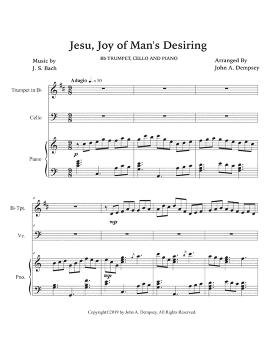 Jesu, Joy of Man's Desiring (Trio for Trumpet, Cello and Piano) image number null