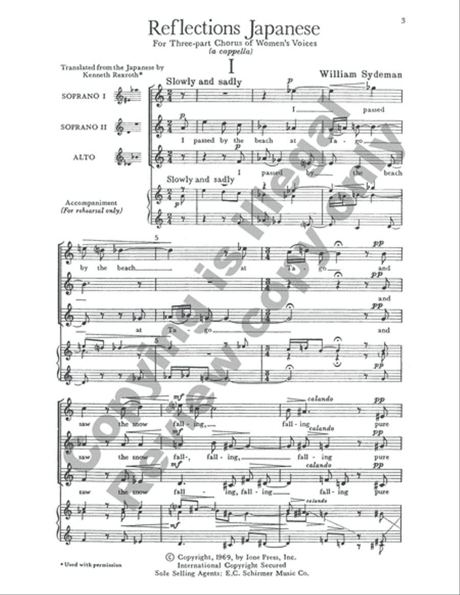 Reflections Japanese SSA scores gallery preview page 9