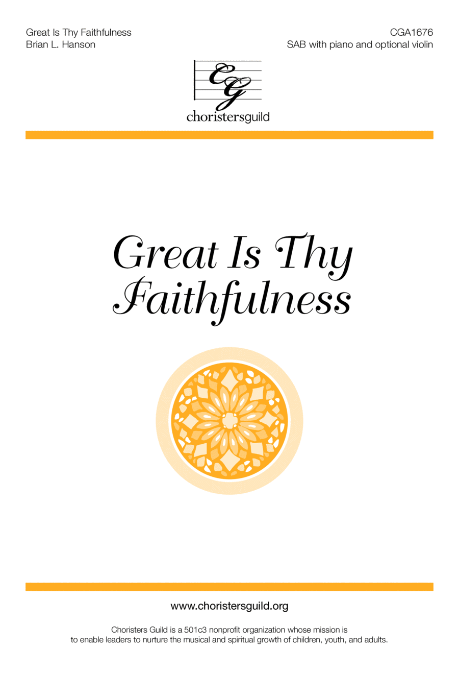 Great is Thy Faithfulness - SAB 3-Part scores gallery preview page 1