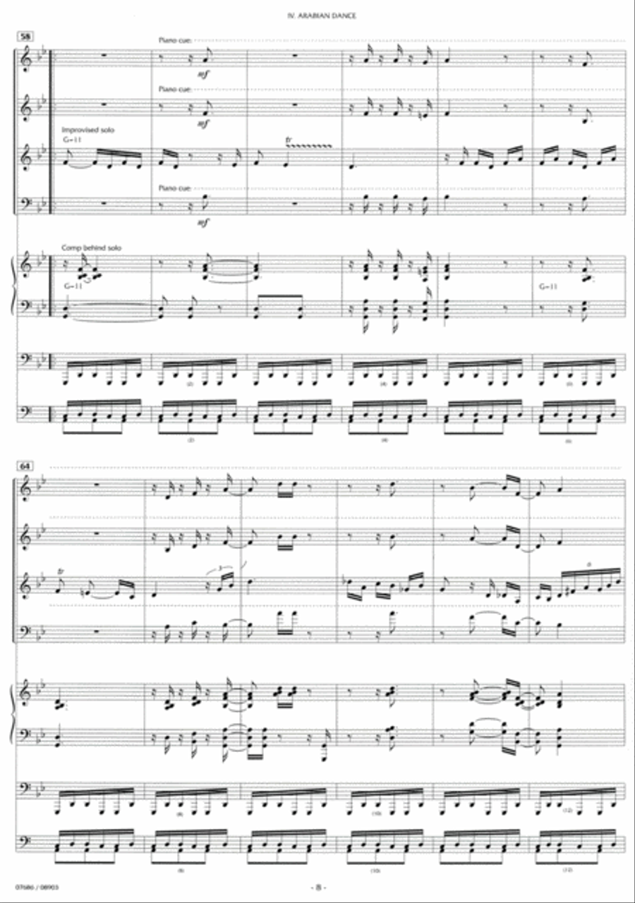 Nutcracker Suite, Part IV -- Arabian Dance Small Ensemble scores gallery preview page 4