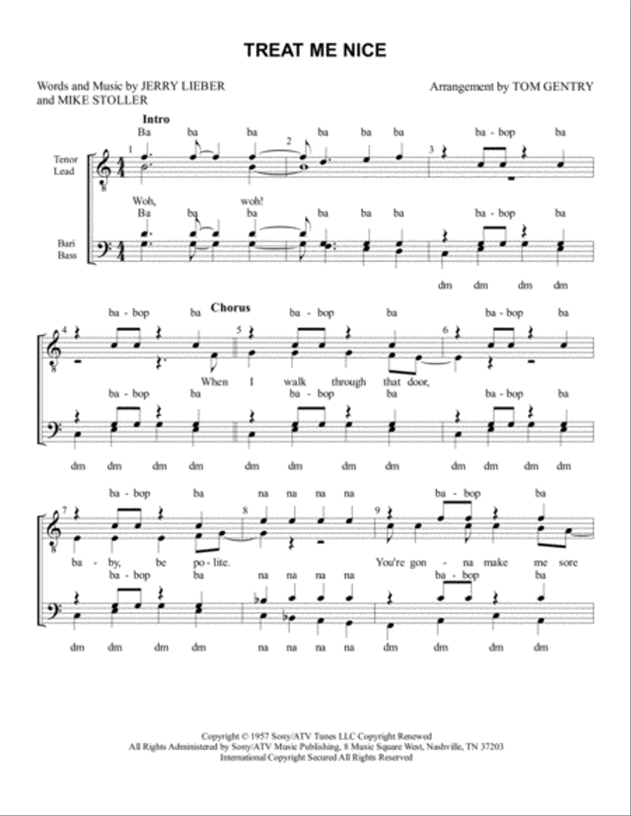 Treat Me Nice TTBB scores gallery preview page 1