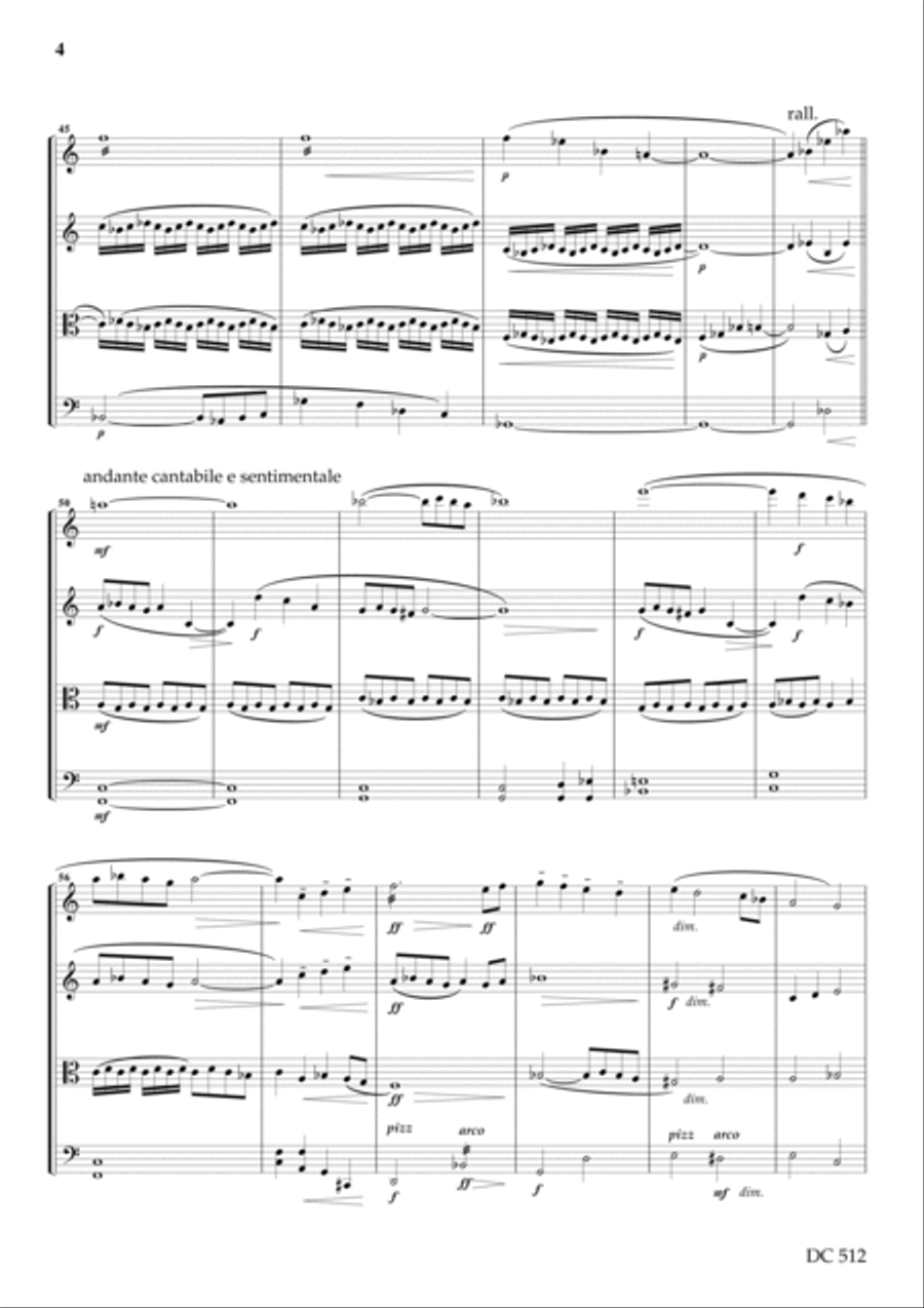 String Quartet No. 6 (Lochrian) (score) String Quartet scores gallery preview page 4