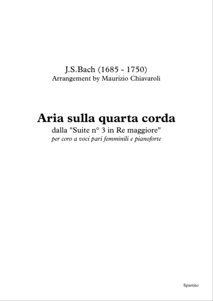 Aria sulla quarta corda SSA scores gallery preview page 1