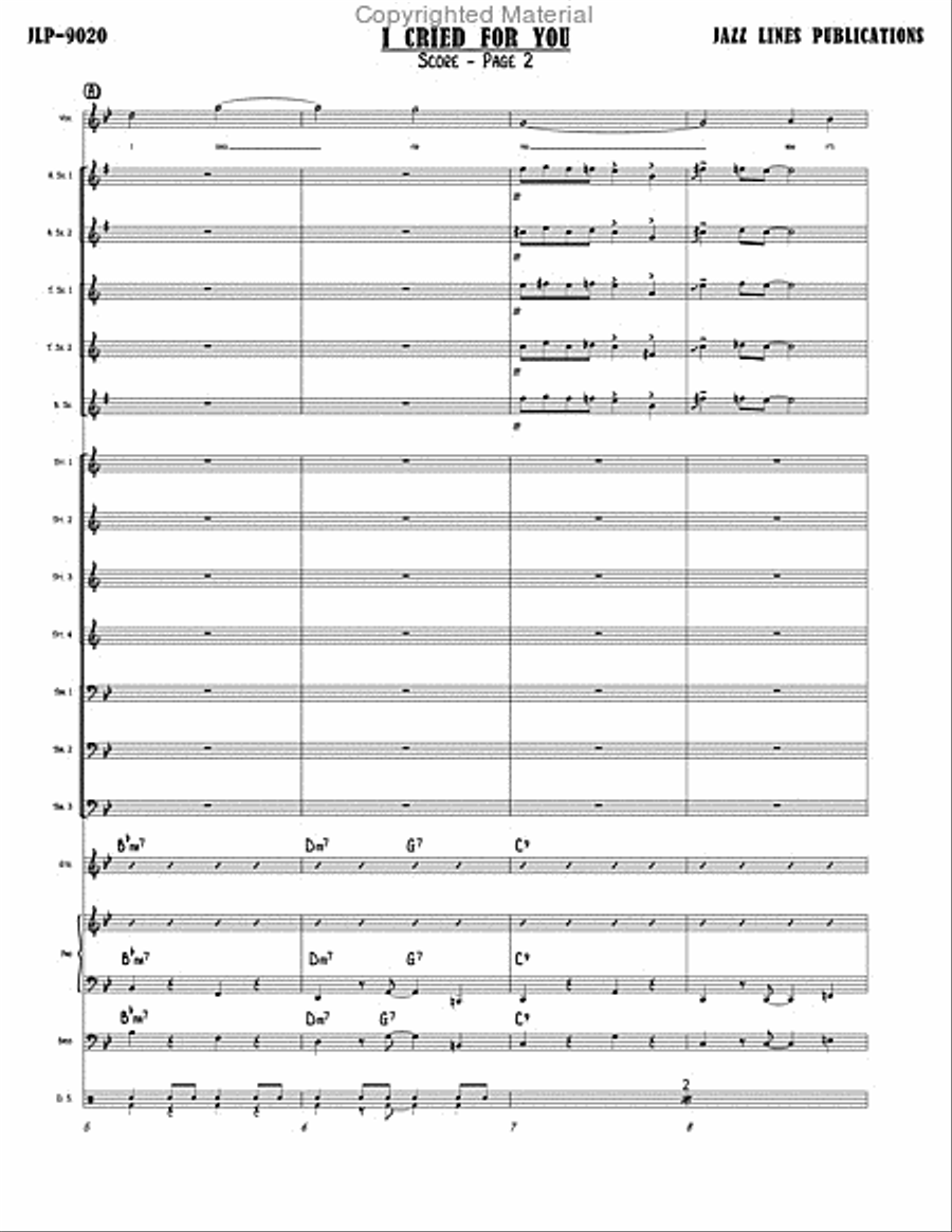 I Cried For You Big Band scores gallery preview page 4