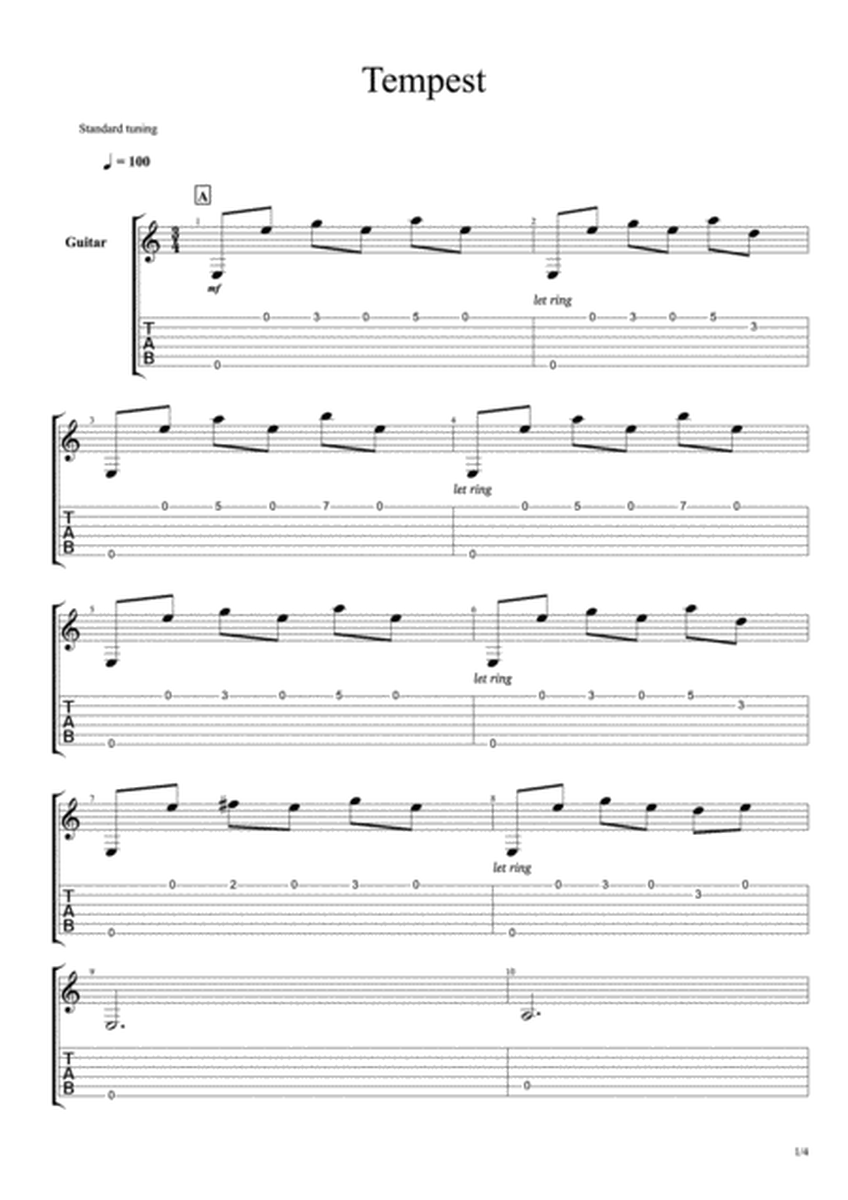 Tempest Tablature image number null