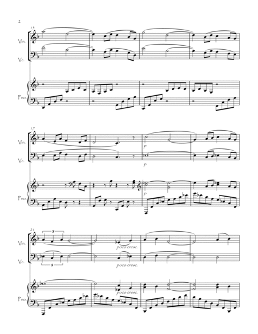 Reverie for Violin & Cello Duet with Piano Piano Trio scores gallery preview page 3