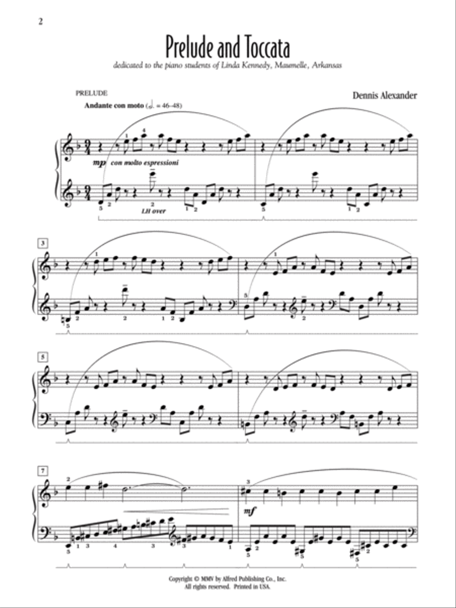 Prelude and Toccata Piano Solo scores gallery preview page 2