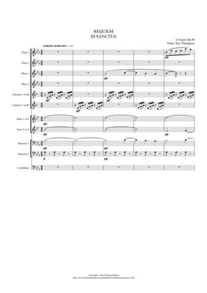Fauré: Requiem Op.48 III Sanctus - symphonic wind/bass