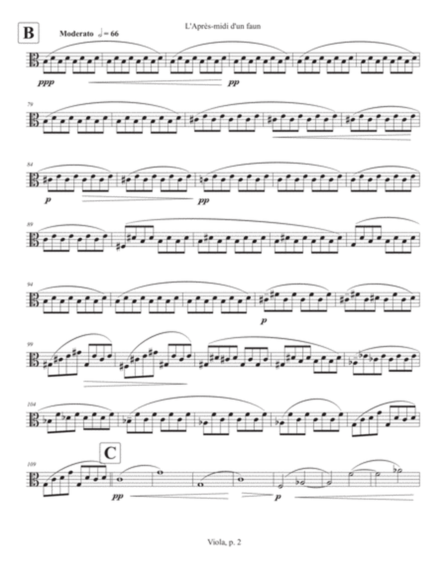 L'Après-midi d'un faun (2021) for soprano and string quartet, viola part