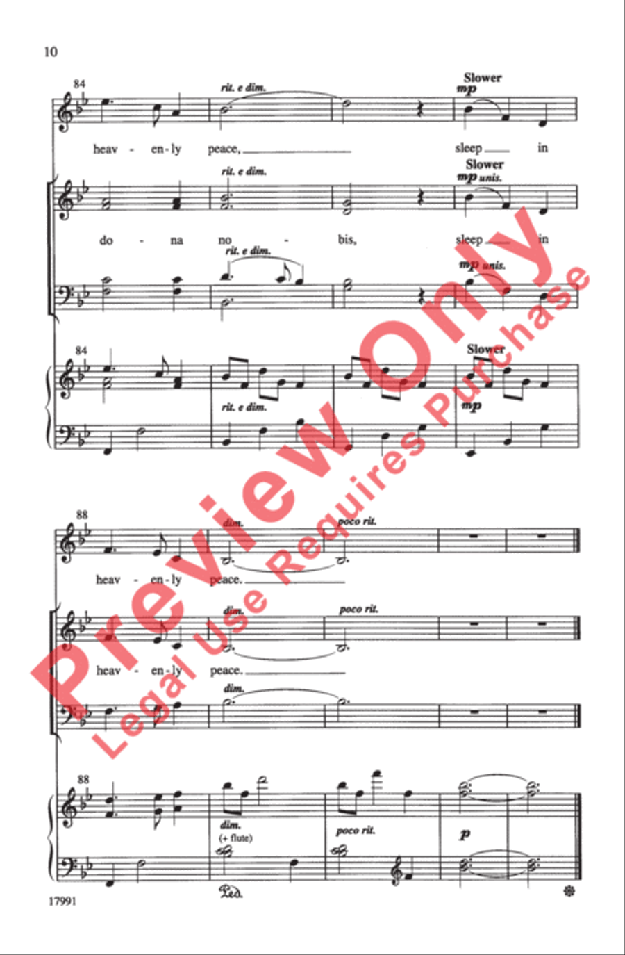 Christmas Peace Canon 4-Part scores gallery preview page 10