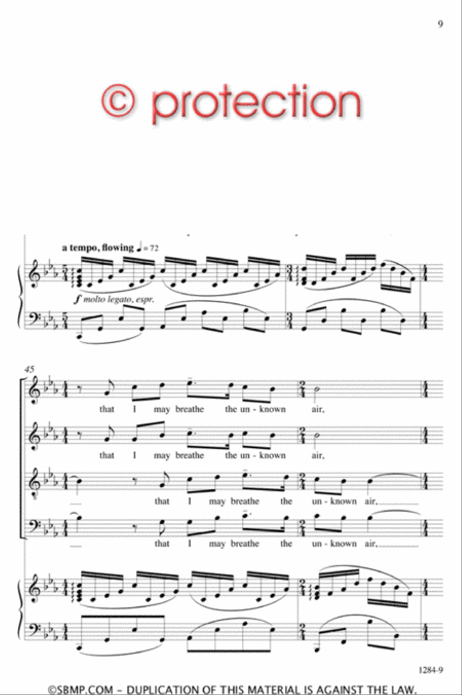 In the Silence - SATB Octavo 4-Part scores gallery preview page 8