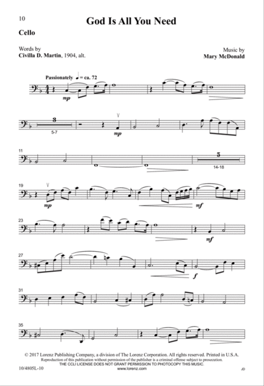 God Is All You Need 4-Part scores gallery preview page 10
