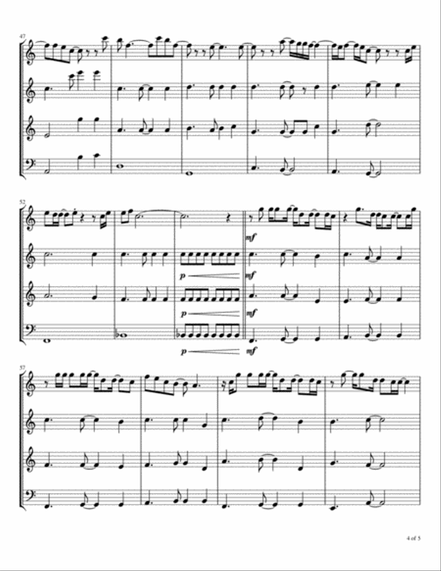 Gravity Woodwind Quartet scores gallery preview page 5