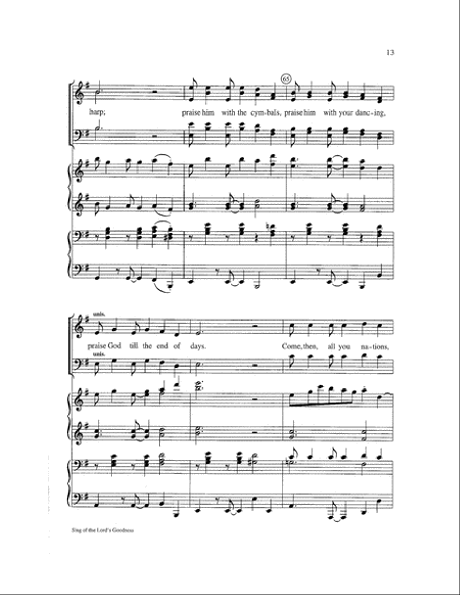 Sing of the Lord's Goodness Choir scores gallery preview page 13