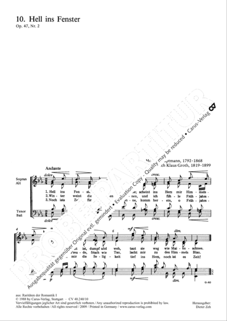 Hell ins Fenster 4-Part scores gallery preview page 2