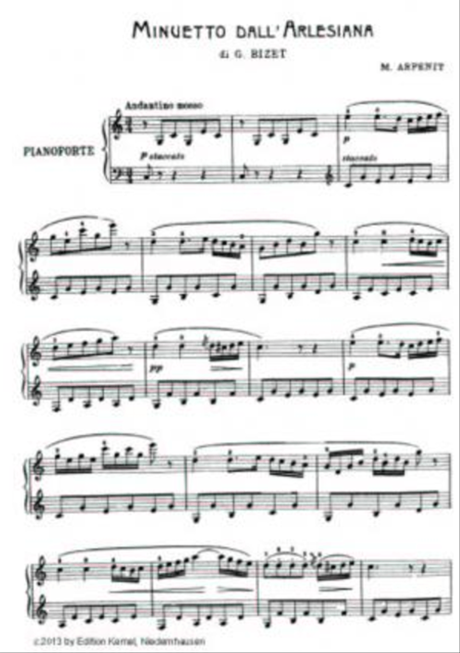 Minuetto Minuetto Piano Solo scores gallery preview page 1