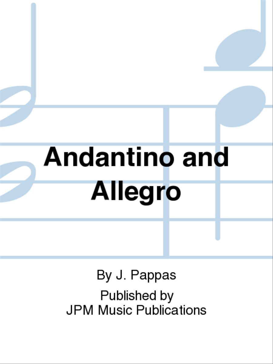 Andantino and Allegro Andantino and Allegro Saxophone scores gallery preview page 1