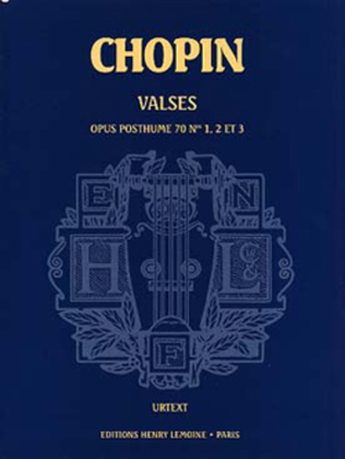 Book cover for Valses Op. 70 posthume (3)