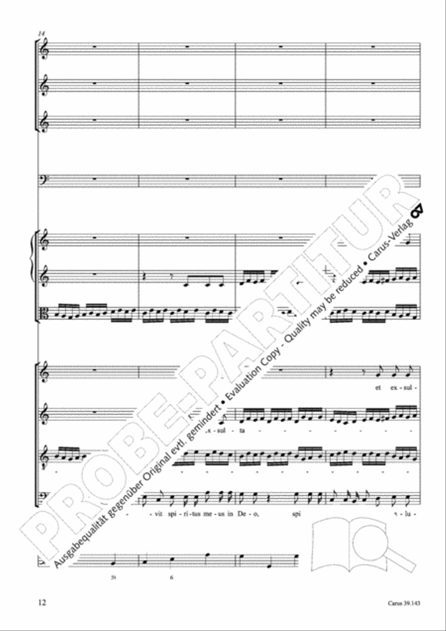 Magnificat in C major 4-Part scores gallery preview page 13