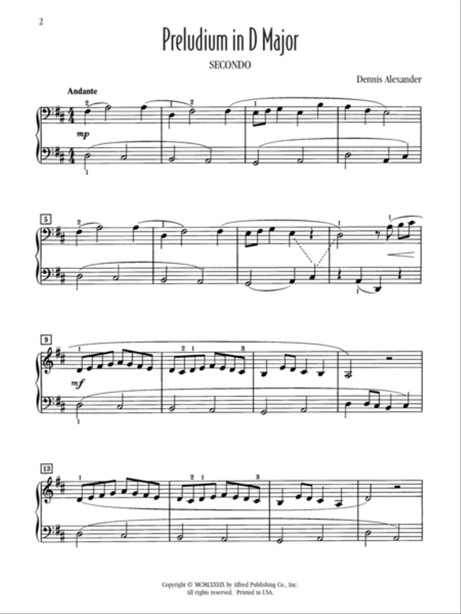 Preludium in D Major Small Ensemble scores gallery preview page 2