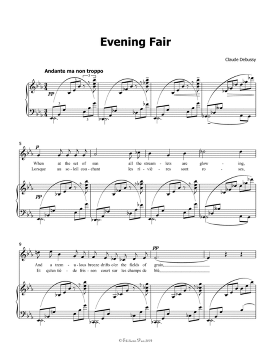 Evening Fair, by Debussy, in E flat Major