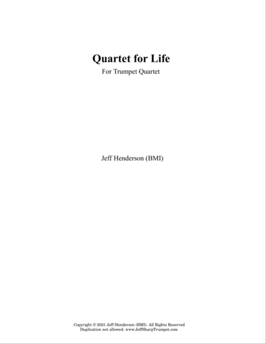 Quartet for Life Brass Ensemble scores gallery preview page 2