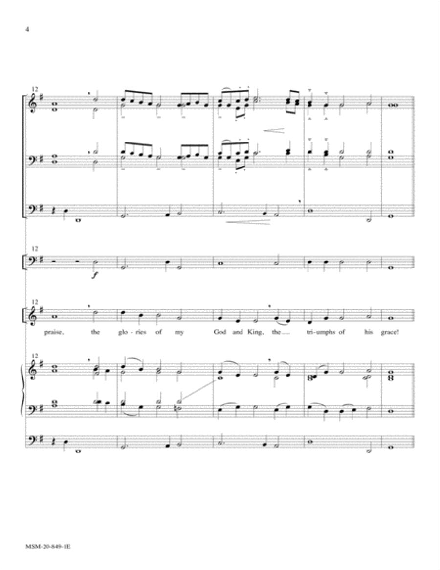 Oh, for a Thousand Tongues to Sing (Azmon) 4-Part scores gallery preview page 4