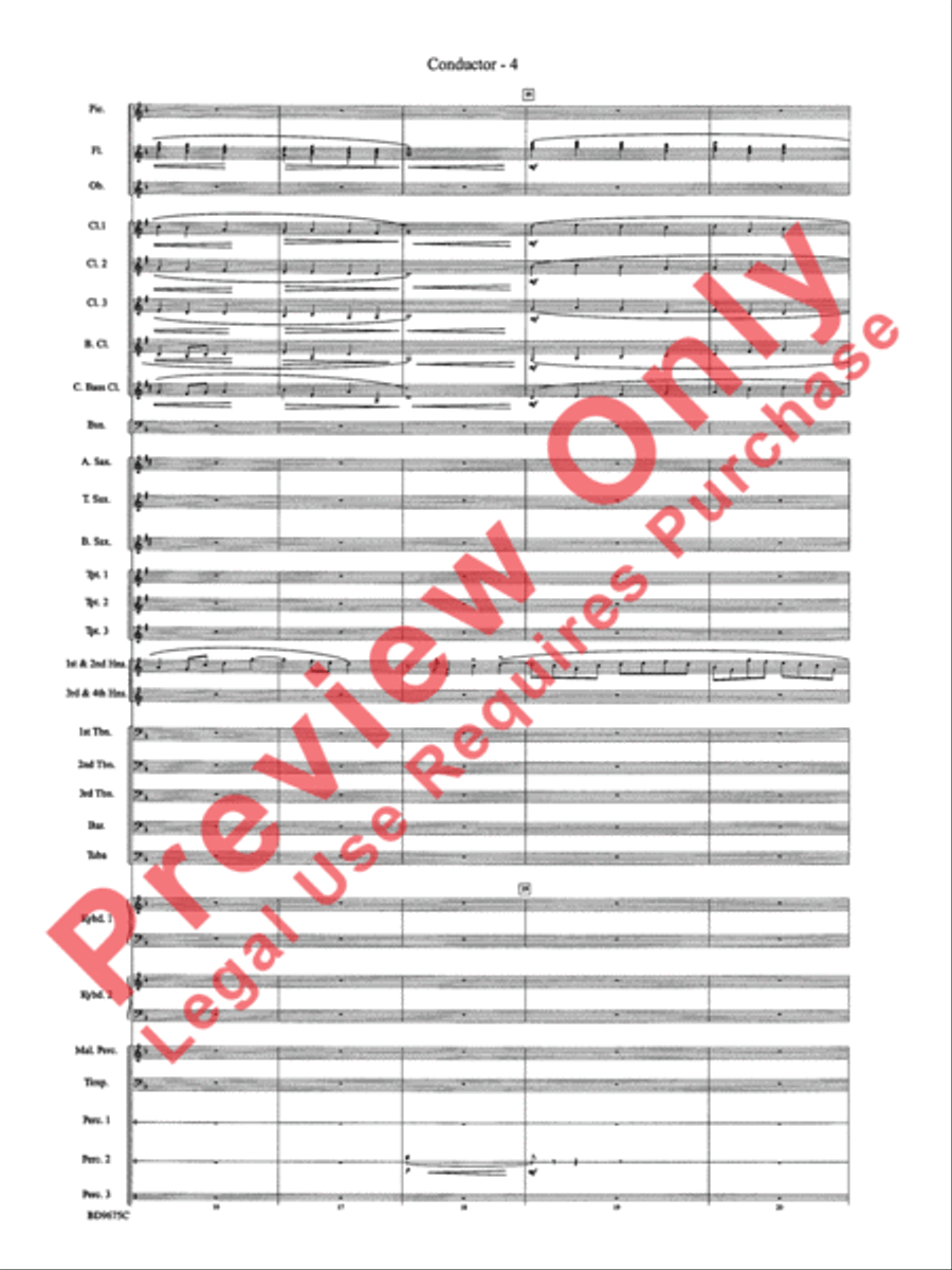 Twelve Seconds to the Moon Concert Band scores gallery preview page 7