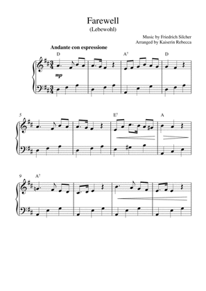Farewell (Lebewohl) (piano solo with chords)