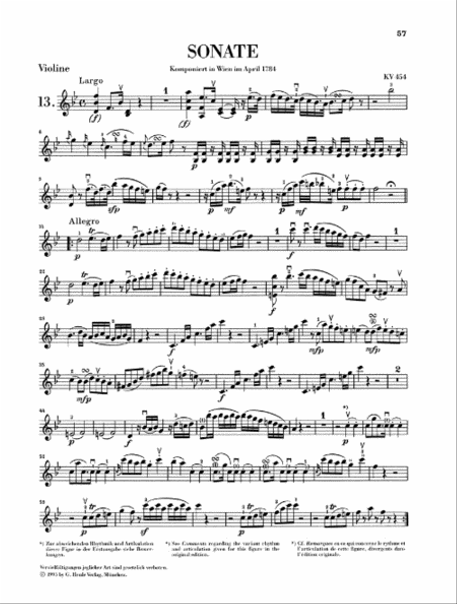 Sonatas for Piano and Violin – Volume III Violin Solo scores gallery preview page 5