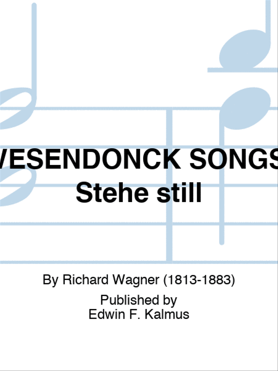 WESENDONCK SONGS: Stehe still Set of Parts scores gallery preview page 1