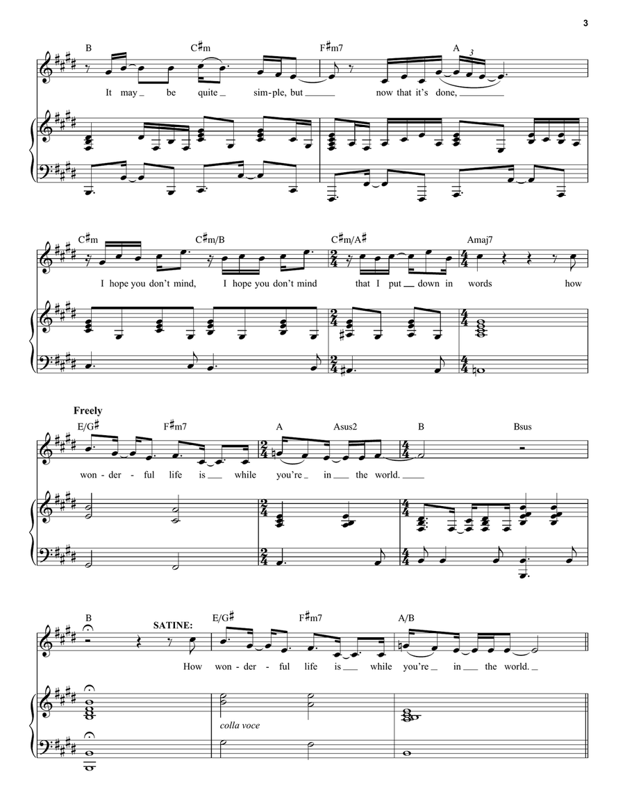 Your Song (from Moulin Rouge! The Musical) Voice scores gallery preview page 3