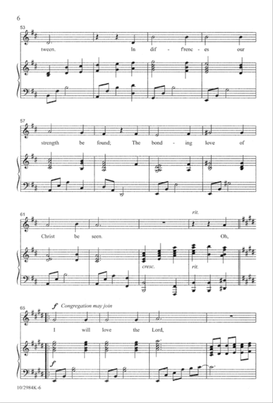 I Will Love the Lord I Will Love the Lord Unison Choir scores gallery preview page 6