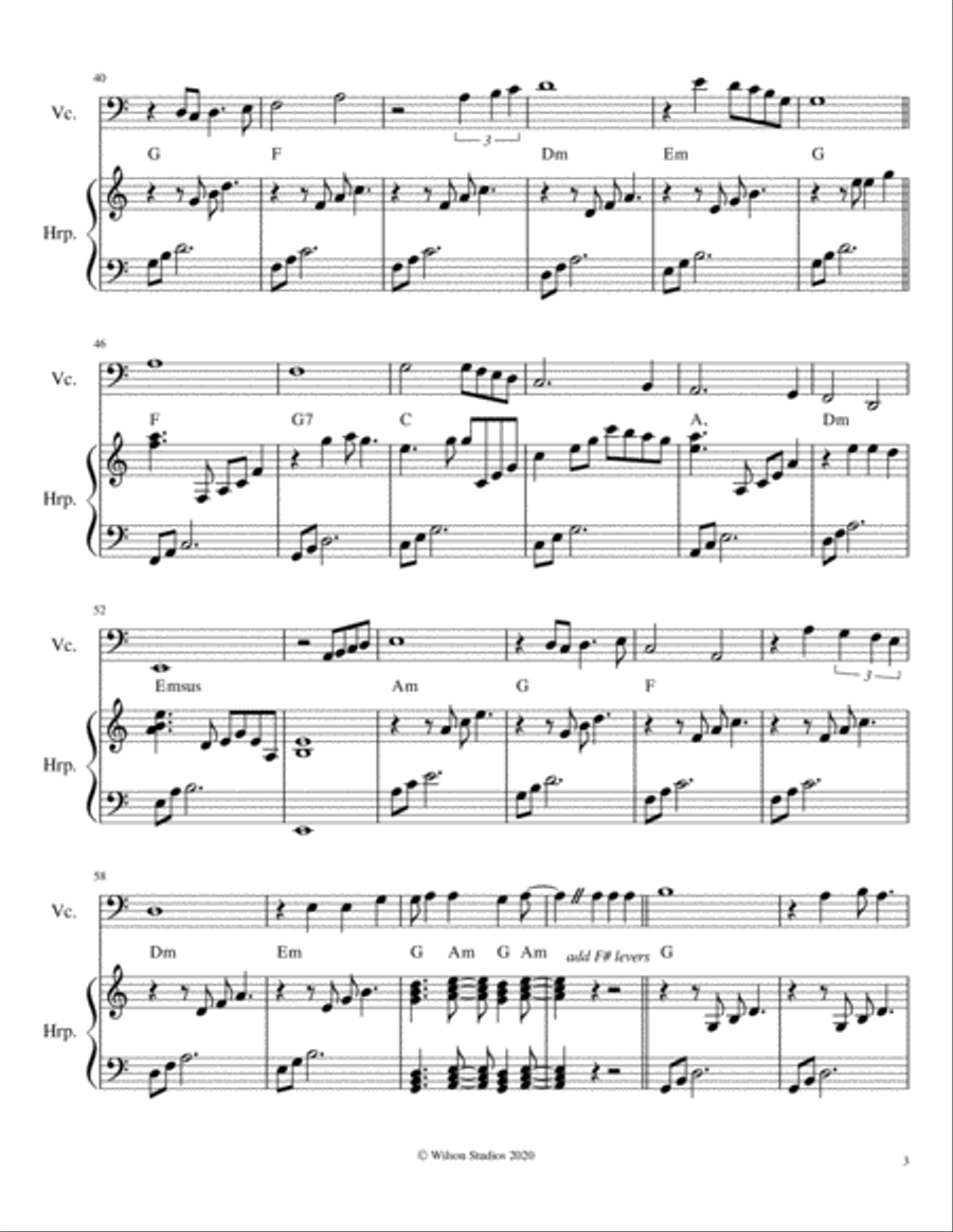 Wayfaring Stranger String Duet scores gallery preview page 3