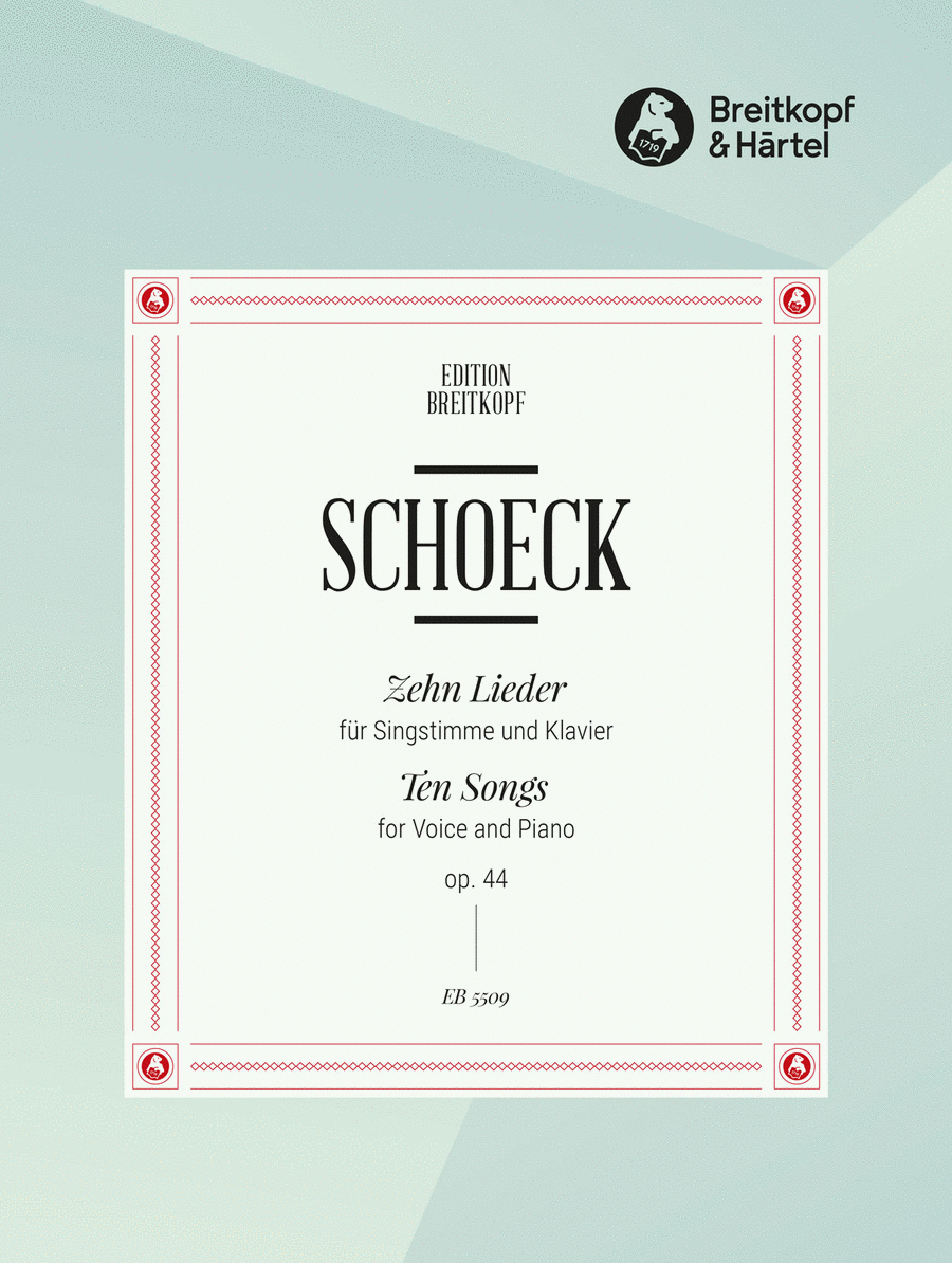 10 Songs Op. 44 10 Songs Op. 44 Voice Solo scores gallery preview page 1